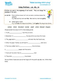 Worksheets for kids - using-prefixes-un-dis-re